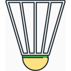 卡通运动羽毛球图标