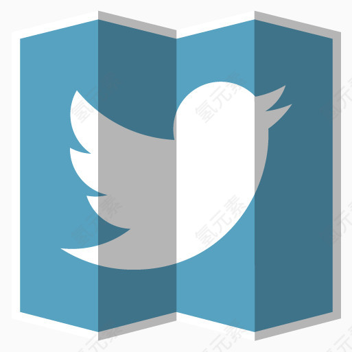 推特folded-social-media-icons