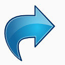 Actions blue arrow redo Icon