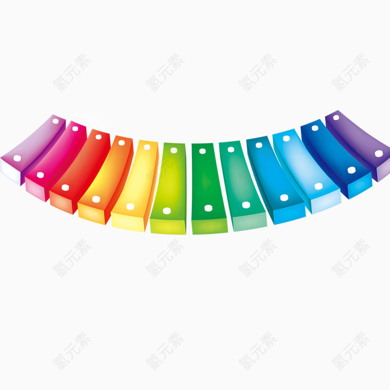 钢琴彩色按键
