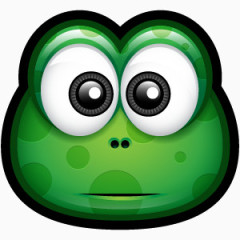 绿色怪物表情符号绿色怪物图标