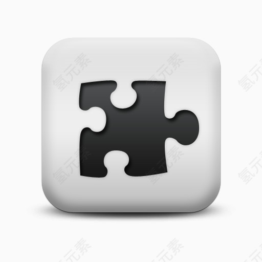 不光滑的白色的广场图标符号形状谜题Symbols-Shapes-icons