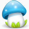 蓝色的蘑菇蘑菇Mushrooms-icon-set