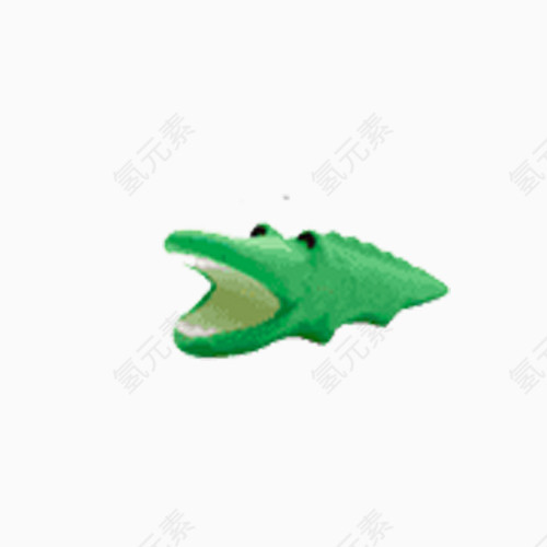 简约小清新可爱毛毡绿色鳄鱼