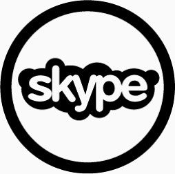 Skype地铁车站的黑色图标