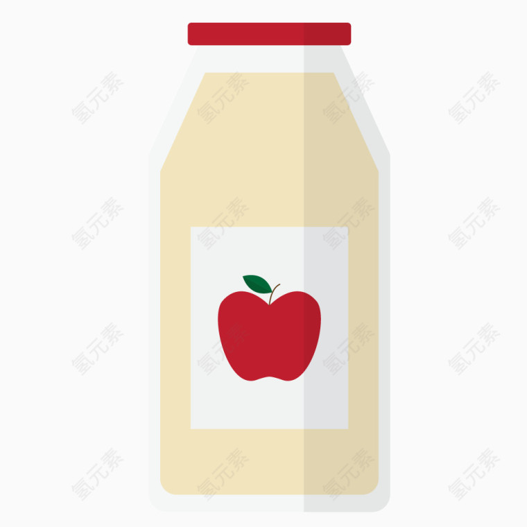 卡通手绘苹果汁果汁