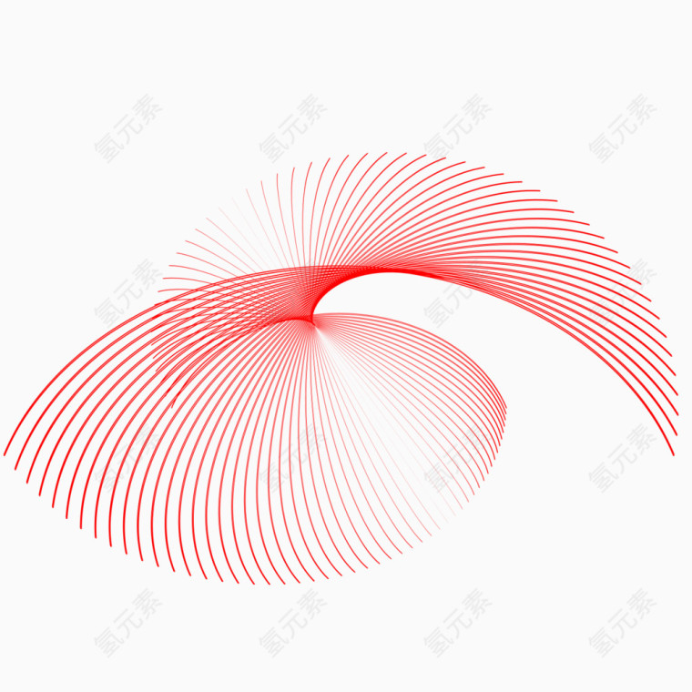 红色线性螺旋