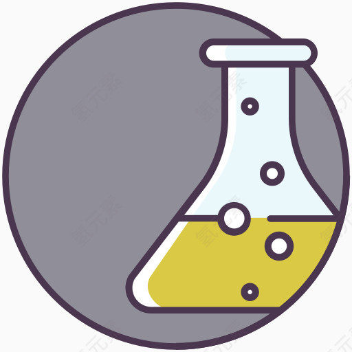 化学瓶液体科学线的颜色组合3
