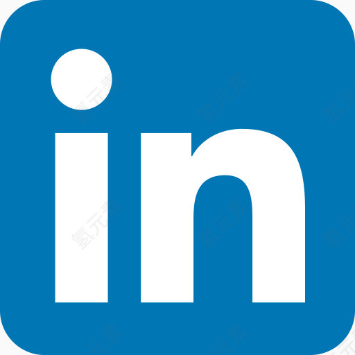 LinkedIn标志媒体网络分享社会广场社会和放大器；消息界面-颜色形状-自由