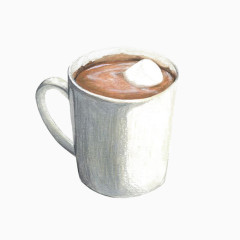 水彩画咖啡