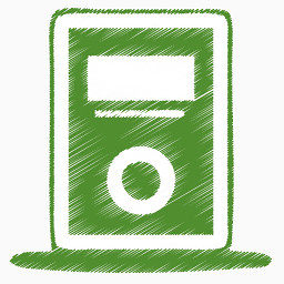 Green mp3 player Icon