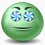 催眠的脸表情符号Green-Emotiocns-Icons