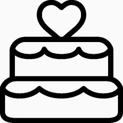 假期婚礼蛋糕图标