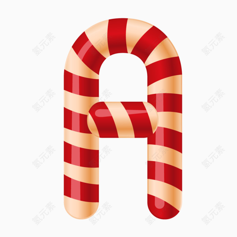 圣诞节糖果字母A
