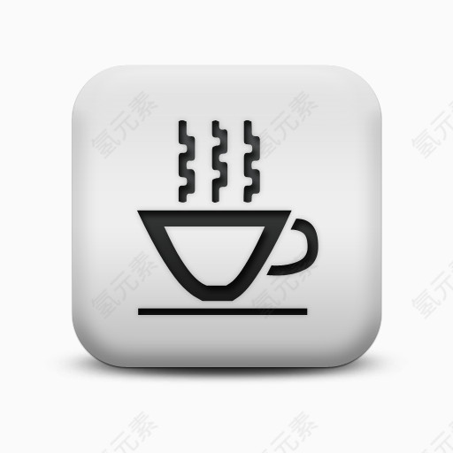 不光滑的白色的广场食物饮料喝咖啡茶Food-beverage-icons