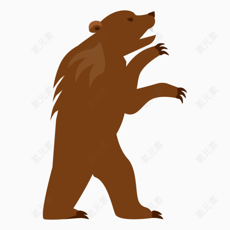 远古时候原始大棕熊卡通