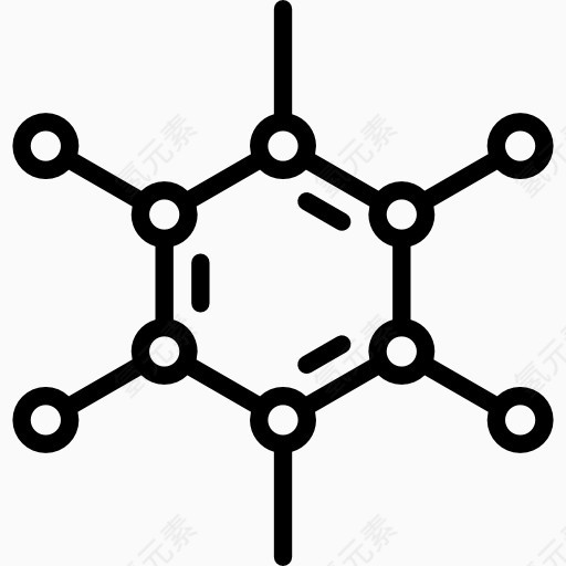 科学研究学习系列全套线框图标化学公式