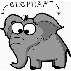 卡通动物可爱大象