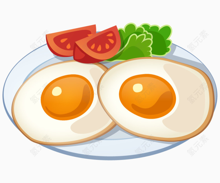 卡通手绘早餐煎蛋