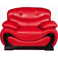 红色真皮沙发椅