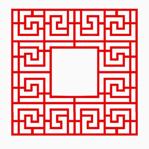 正方形中国传统纹样边框下载
