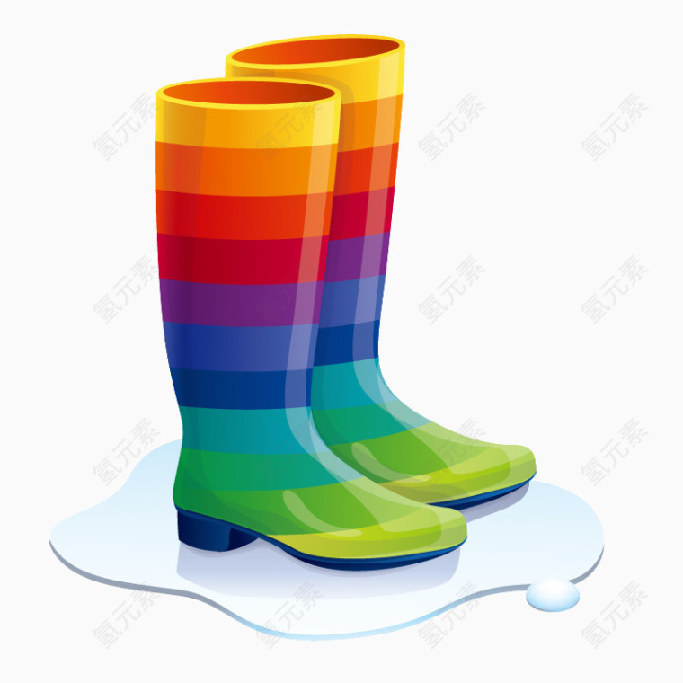 彩虹雨靴