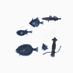 一堆蓝色的鱼免抠元素