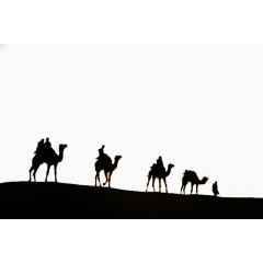 荒漠下的骆驼人物