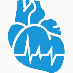 心脏病学蓝色的医学的图标