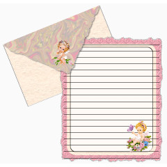 小公主粉色信纸