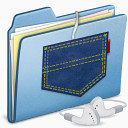 蓝色口袋iPod洗牌猫2
