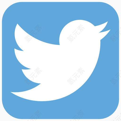鸟蓝色标志营销媒体网络在线社会推特浏览器和社交媒体-免费