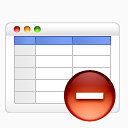 table remove icon