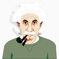 爱因斯坦画像矢量素材