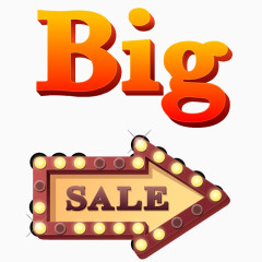 促销指示牌bigsale