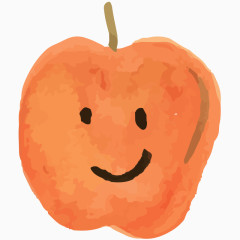 彩绘卡通水果苹果