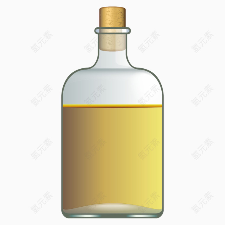 透明瓶油瓶卡通