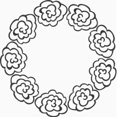 花朵圆环创意图
