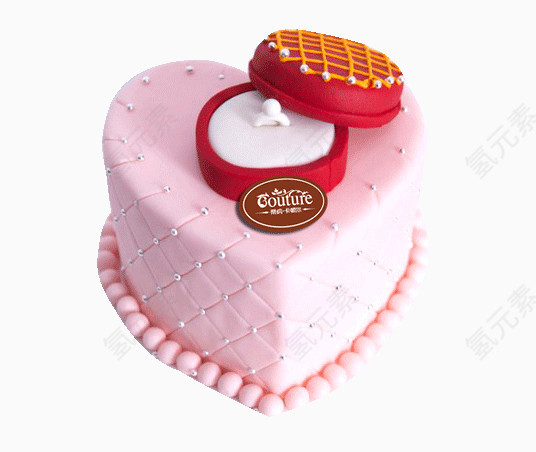 心形粉色蛋糕