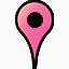 粉红色的圆google-map-pin-icons