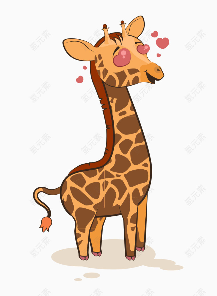 卡通动物可爱头像长颈鹿