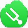 调优叉free-green-cloud-icons