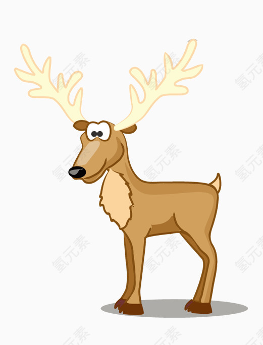 卡通手绘动物 鹿