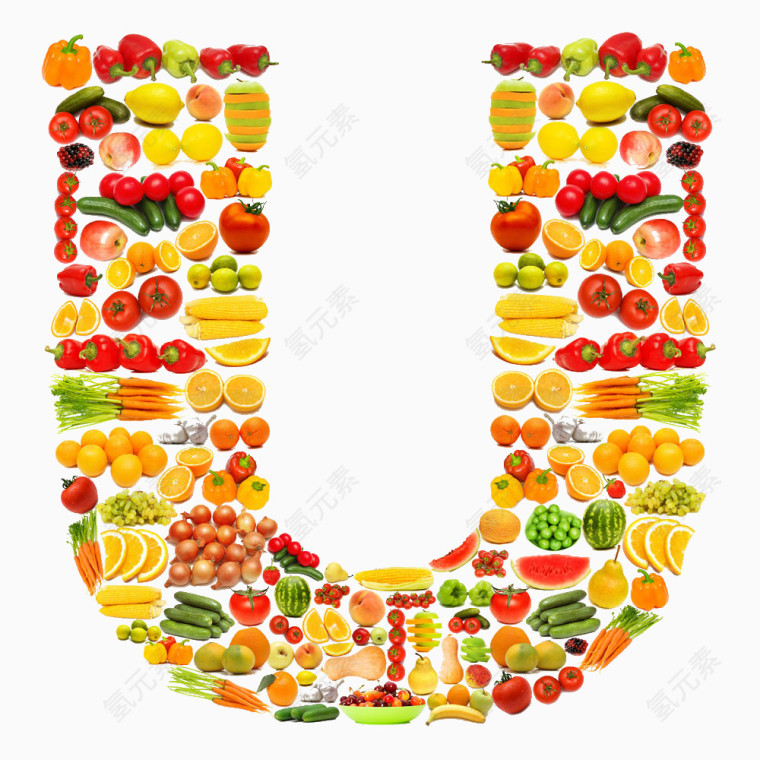 蔬菜水果字母U