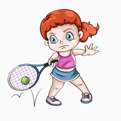 卡通运动儿童网球素材
