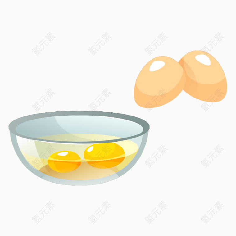 卡通鸡蛋鸡蛋清蛋黄