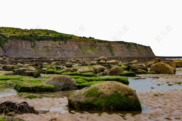 英国惠特比罗宾汉湾海滩一