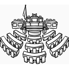 创意手绘国会议会