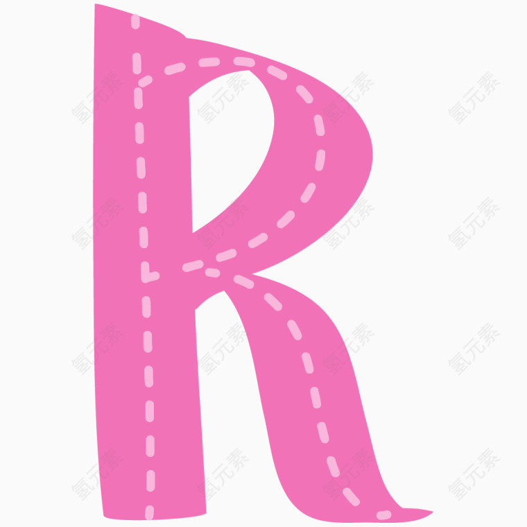 创意彩色字母R