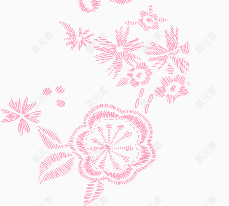 粉色素雅淡色花朵